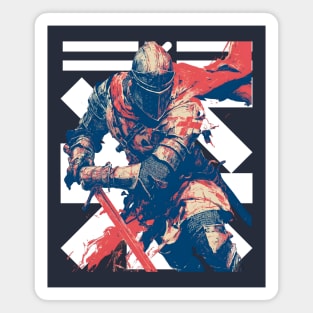 Valiant Medieval Knight in Armor Magnet